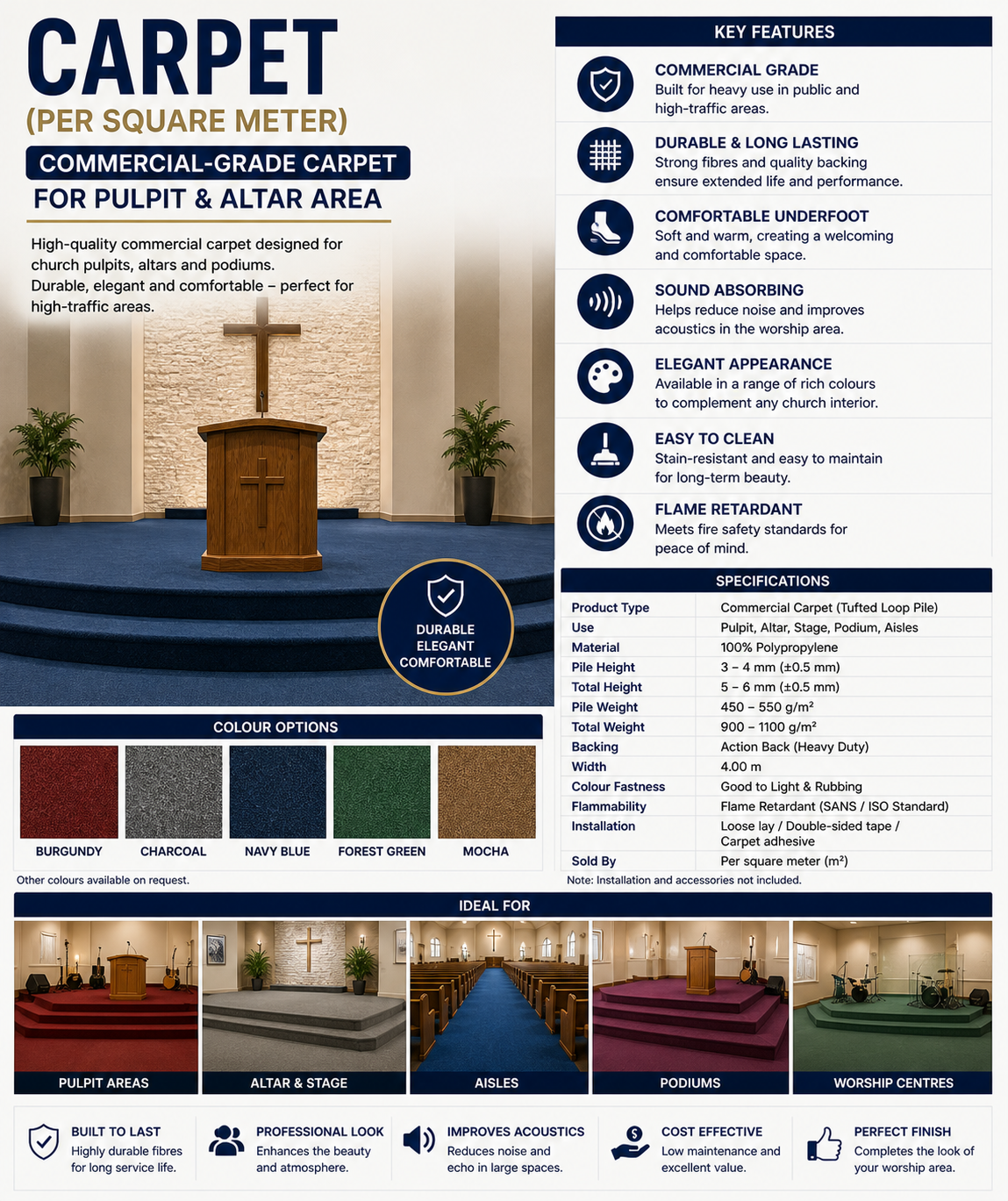 Carpet (per square meter)